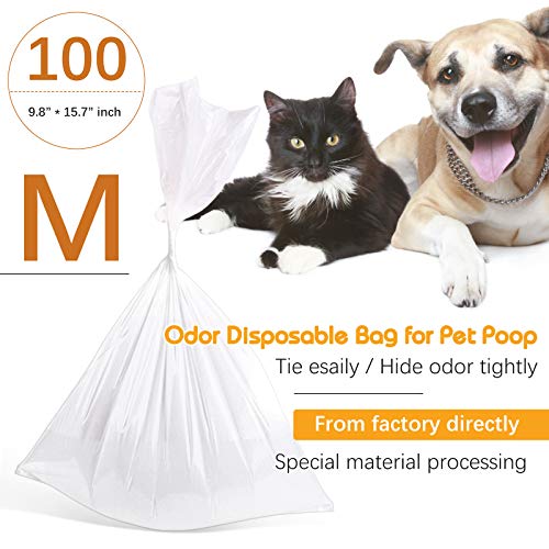 Odor Sealing Disposable Bags for Pet Waste, Diapers, Ostomy bags or any Sanitary Product Leak Proof Odor Blocking Bags Dog Poop Waste Bags Durable and Unscented (White, M-100bags) Odor Sealing Disposable Bags for Pet Waste, Diapers, Ostomy bags or any Sanitary Product Leak Proof Odor Blocking Bags Dog Poop Waste Bags Durable and Unscented (White, M-100bags)