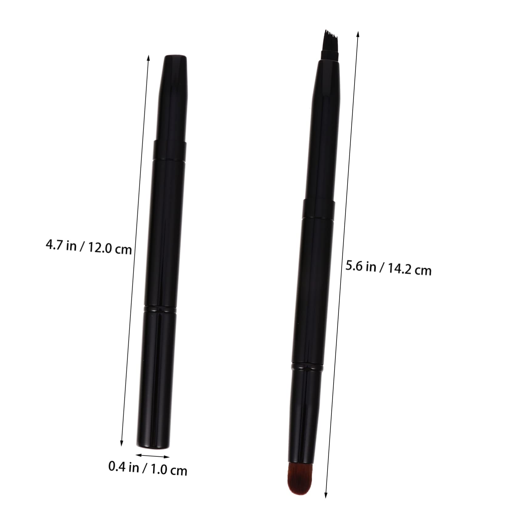 BESTYASH 2Pcs Professional Double Ended Angled Brow Brush Portable Makeup Brush for Eyebrow Shaping and Durable and Soft Material for Charming Daily Makeup