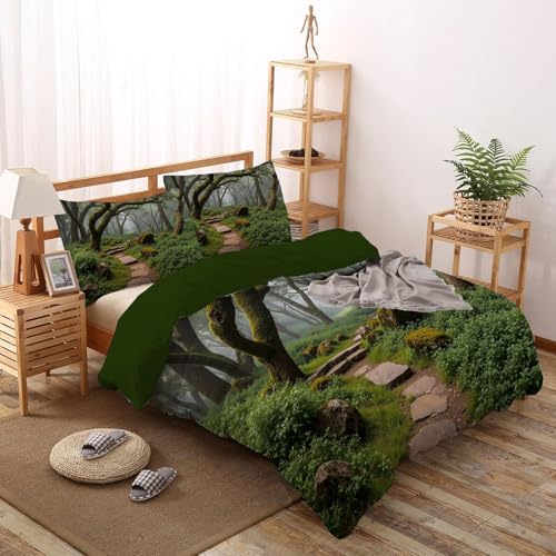 Housse de couette forêt d'automne 240x260 cm pour lit double d'adolescent