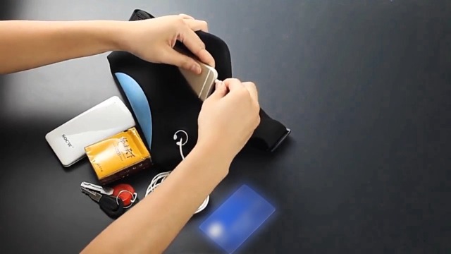 Marsupio Sportivo Da Cintura - Con Portaborraccia, Per Corsa E Fitness, Nero - Foto 2