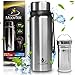 MoovTek Borraccia termica da 750 ml, in acciaio inox, tè e frutta, a doppia parete, a doppia parete, 18/8, senza BPA, per lavoro, scuola, ufficio, escursionismo, viaggi