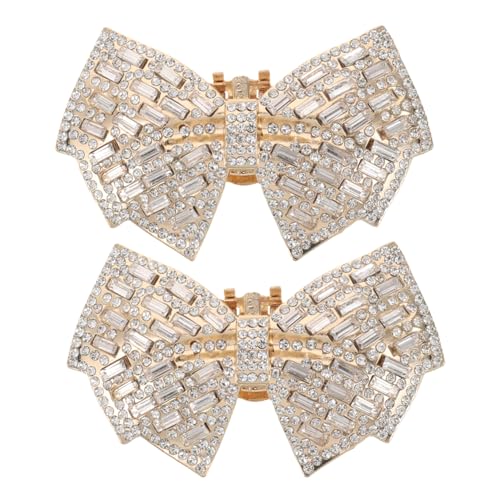 FOMIYES 2 Piezas accesorios de tacones altos clips de zapatos de cristal zapato de tacón hebillas removibles accesorios de lazo para mujer broche de zapato de novia Aleación de zinc