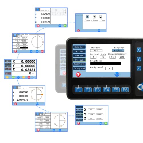 50-1000Mm Magnetic Scale Dro ,A Set Of 3 Axis Dro Rpm Lcd Digital Display With 3Pcs Magntic Scale Encoder For Lathe Machine /Milling Machine #TOP2