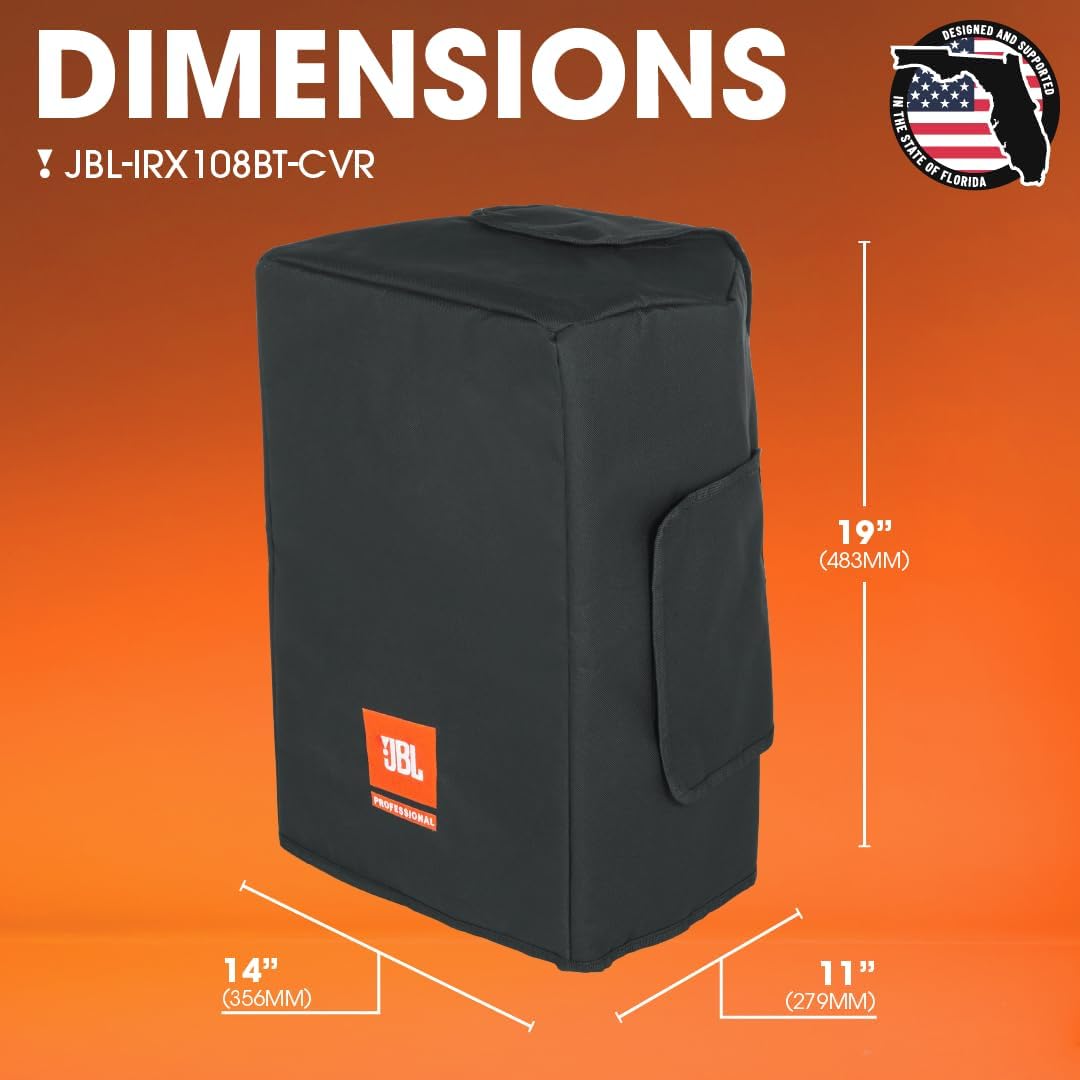 JBL Bags Speaker Slipcover Designed for JBL IRX108BT Powered 12-Inch Portable PA Loudspeaker with Bluetooth, (JBLIRX108BTCVR)