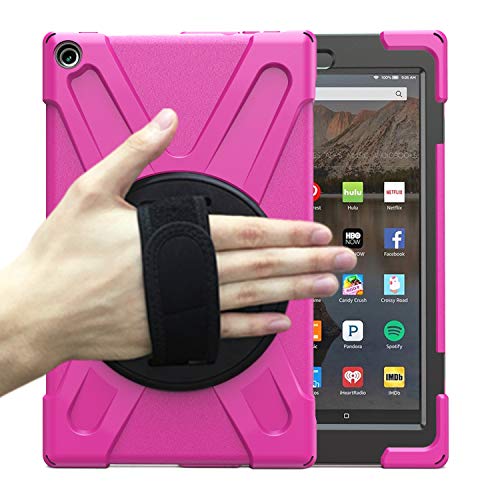 Fire HD10 2020 Plus�P�[�X�A3�C��1�̔�U�h�~�V�F���A�����h�~�A�h�o�A�ϏՌ��A360�x��]���@�\�O���b�v�u���P�b�g�B