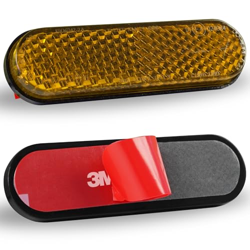 polarmotor catadioptrico moto homologado 70X 20X 8mm Amarillo mini catadrioptico 2 piezas