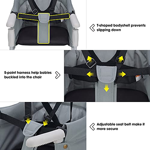 Hook On Chair, Veeyoo Clip On High Chair Folding Fast Table Chair With Storage Bag, Portable Baby Feeding Seat Attach To Table For Home And Travel #TOP3
