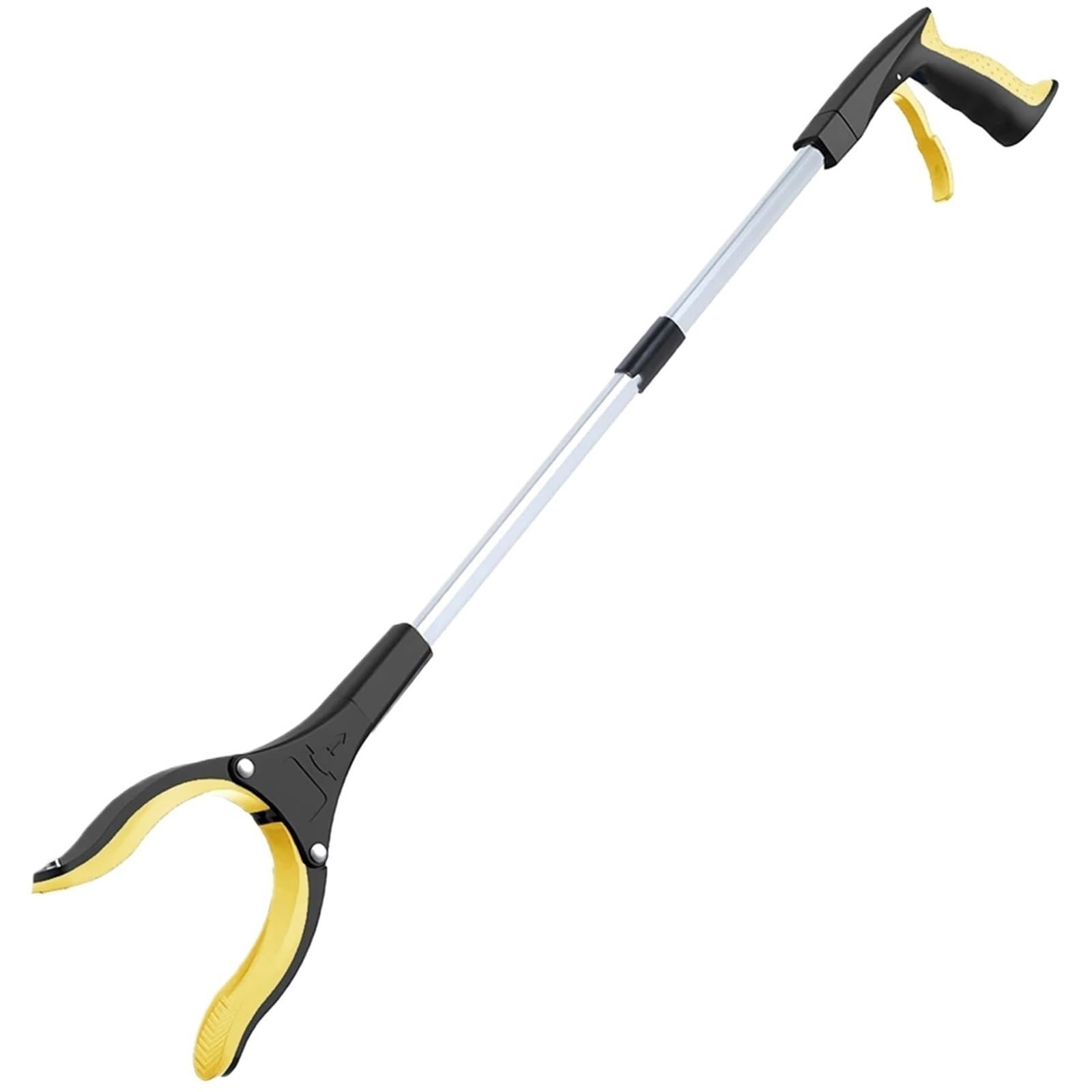 Recogedor de Basura Plegable Extra Largo 32 Pulgadas, Ayuda for la Movilidad, Herramientas manuales Asistencia for Personas Mayores, 2 uds para Jardín(Yellow)