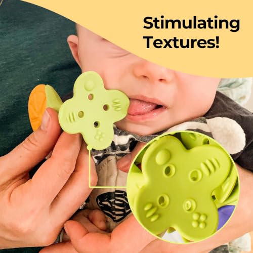 Image of Innobaby Original Teethin Smart EZ Grip Fruit Teether and Sensory Toy for Babies and Toddlers in Citrus. BPA Free Teether