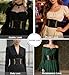 HinyBoeh Renaissance-Gothic-Corset-Belt for Women - Vintage-Wide-Cincher with Lace-Up Elastic Waist Trainer for Dresses (S/M)