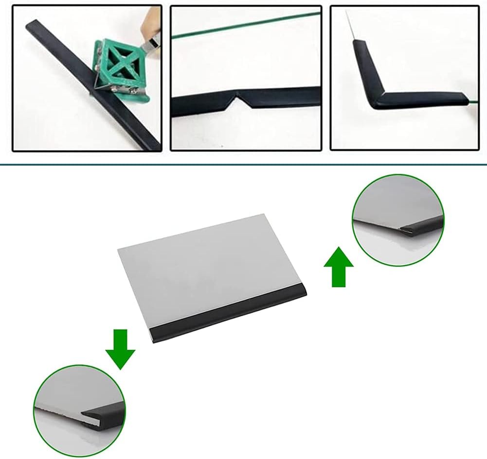 Rubber Edge Trim Black, U Channel PVC Plastic Seal, Metal Edge Protector Fit for 0.16", 26Ft (315in)