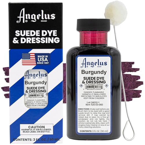 Angelus Suede Dye Burgundy