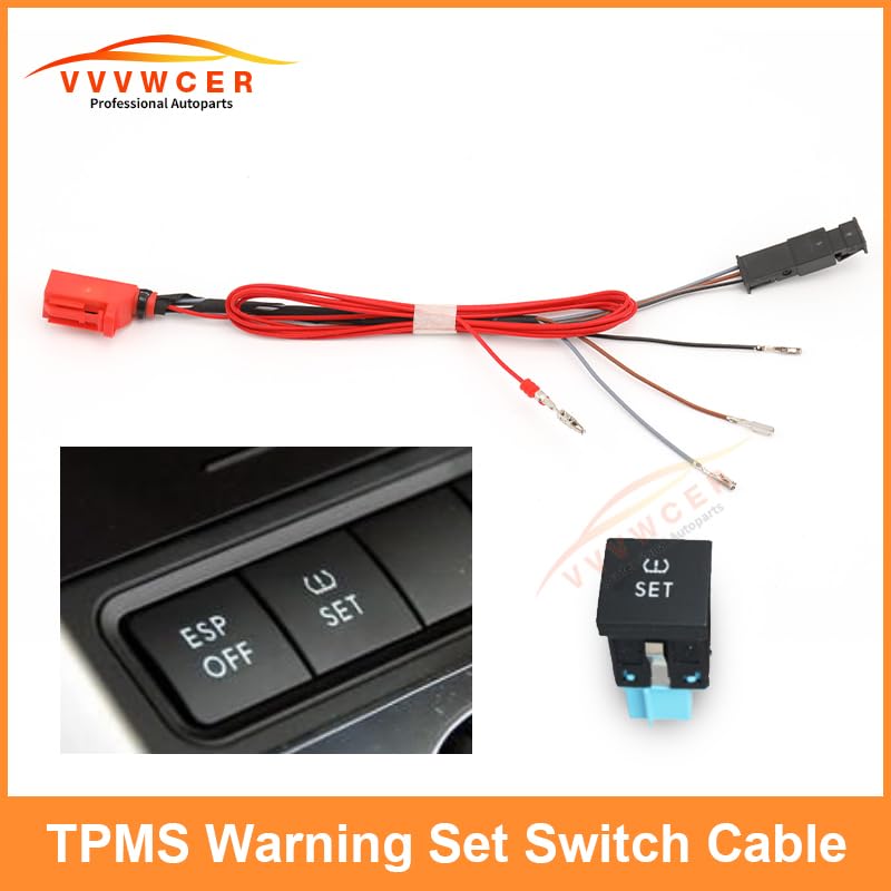 Tire Pressure TPMS Warning Switch Button Cable Harness for VW Golf 6 MK6 for Jetta MK5 MK6 EOS Polo for Scirocco for Touran - (Color Name: Plug)