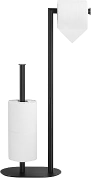 Black Toilet Paper Holder is Crafted from Premium Metal Material,ensuring it Remains Rust-Proof and Durable Over Years of use.