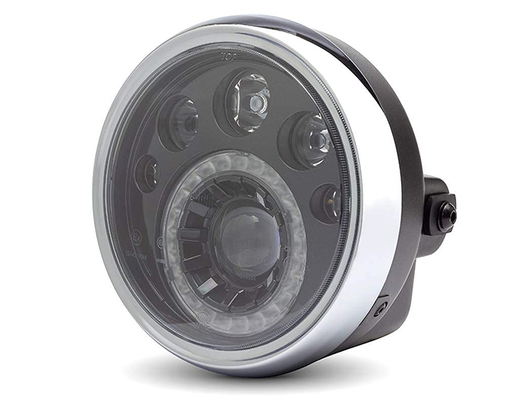 Alchemy Parts Faro LED Para Moto De 6.5 Pulgadas, Color Negro