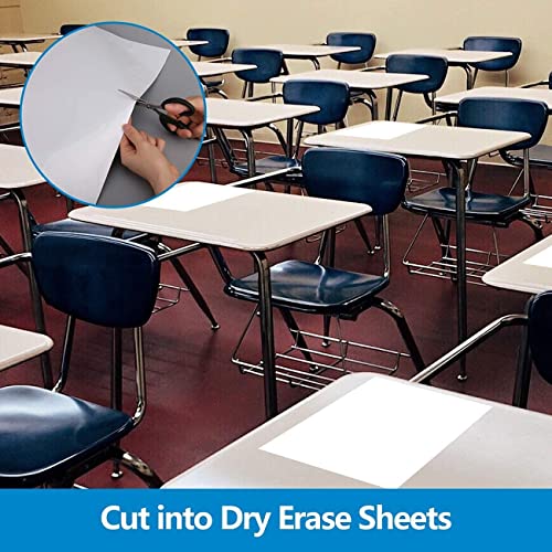 Dry Erase Sticker For Wall, White Board Stickers, 4' X3' Whiteboard Wall Paper Roll, 48 X 36 Inches Dry Erase Contact Paper, Afmat White Board Stick On Wall, Pet Dry Erase Surface, No Ghost, 3 Markers #TOP5