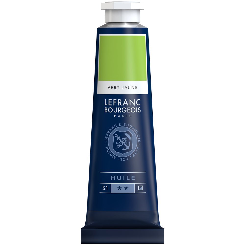 Lefranc & Bourgeois Fine Oil Smooth & Highly pigmented Oil, oil-based paint, Yellow green, 40 ml