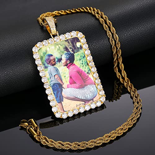 TUHE Personalized Picture Pendant Necklace Custom Pendant Necklace Customized Memory Photo Pendants Picture Chains For Men Women2