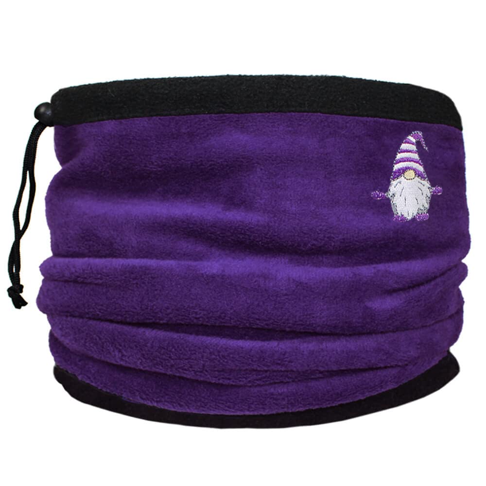 TeddyT's Ladies Gonk Embroidered Thermal Fleece Snood with Adjustable Toggle (Purple)