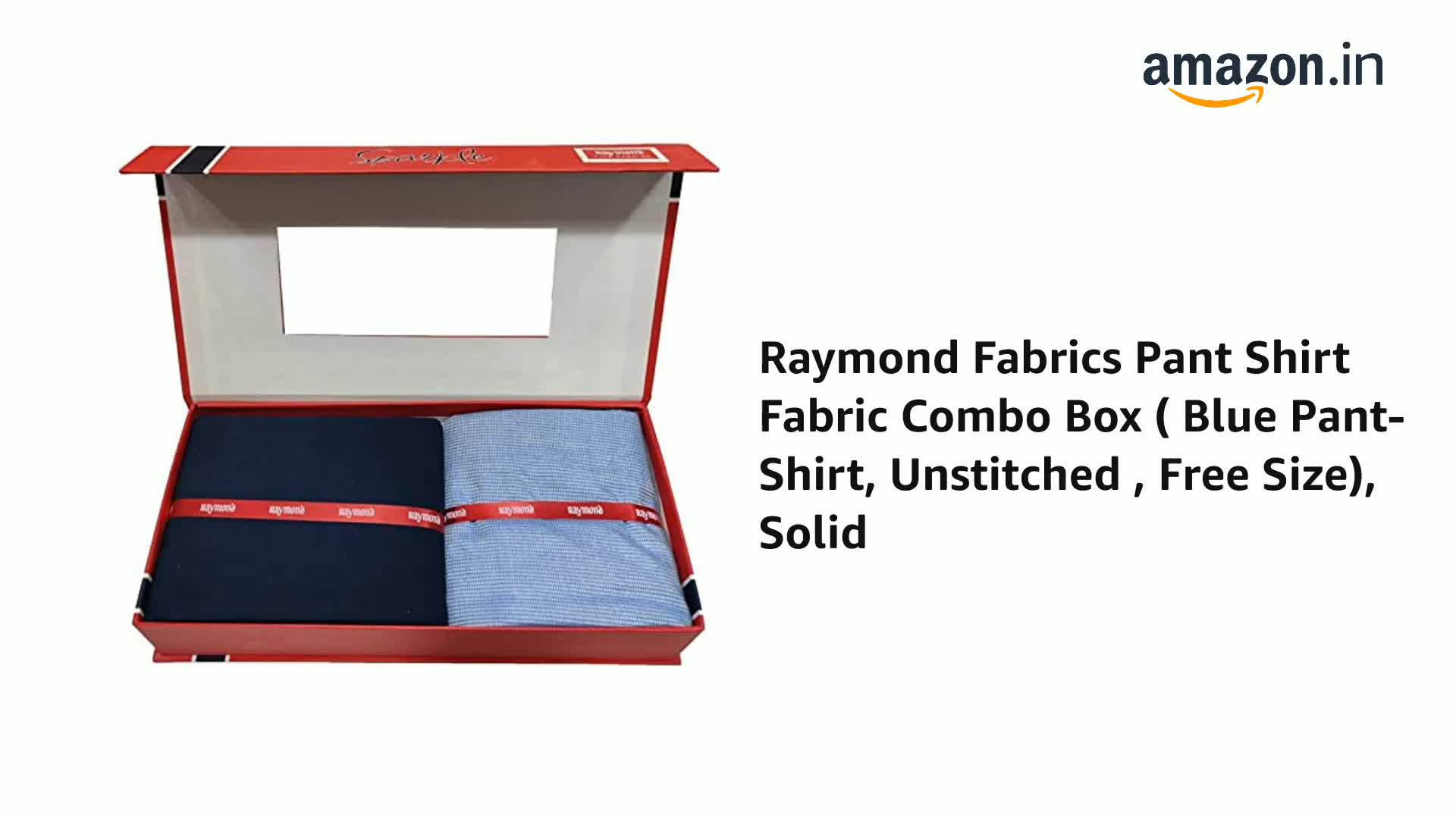 Raymond Fabrics Pant Shirt Fabric Combo Box ( Blue Pant-Shirt, Unstitched ,  Free Size), Solid : Amazon.in: Fashion