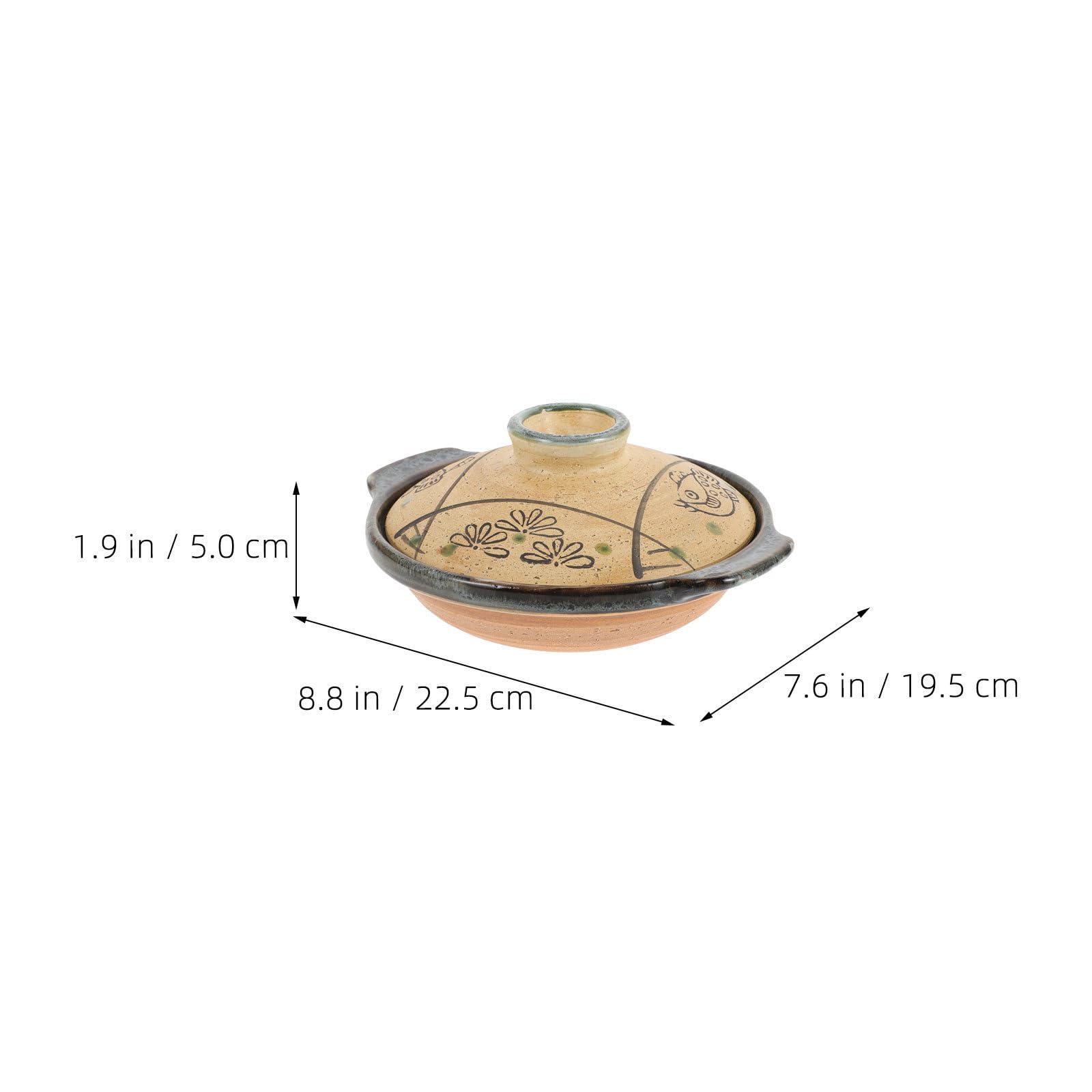 Olla de Barro China para Cocinar 450ml, Arcilla, Cocina Asiática