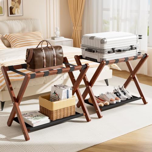 Chezerra Fully Assembled Luggage Rack for Guest Room, Suitcase St...