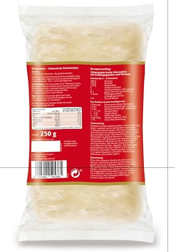 Chinesiche breite Glasnudel, 250 g (Verpackungsdesign kann abweichen)