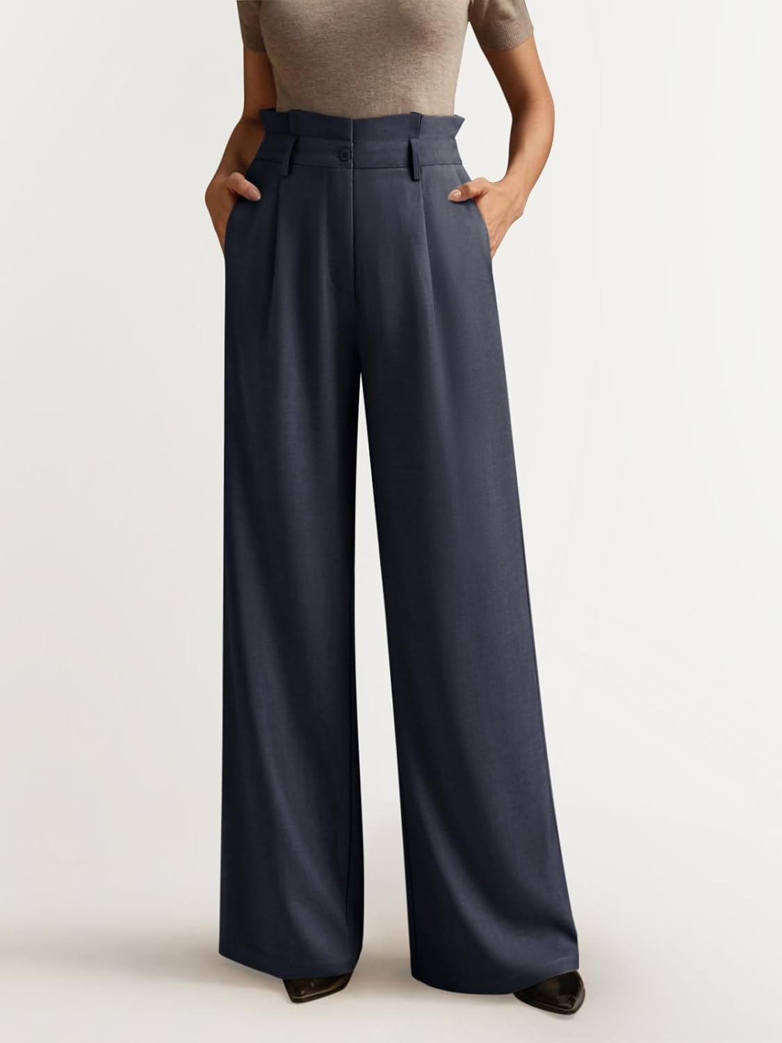 NIMIN Womens Dress Pants Wide Leg Business Casual Work Trousers High Waisted Slacks 2026 Fashion Outits with Pockets - Image 8