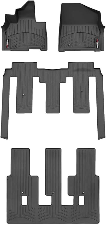 WeatherTech Custom Fit FloorLiners for Kia Carnival Hybrid - Full Set 441911-1-2-4416725, Black