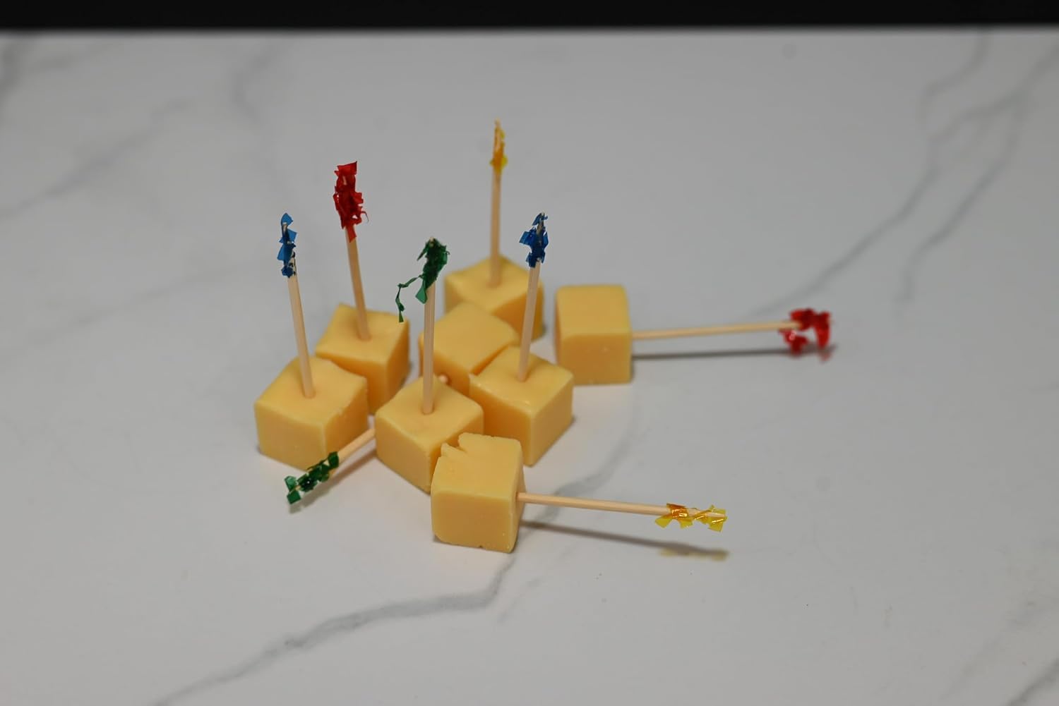 Fake Mixed Cheddar Cheese Cubes