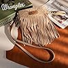 Wrangler Crossbody kleine Geldbörse für Damen, Handgelenktasche, Fransen-Tasche, Western-Geldbörse, Angel Khaki, Einheitsgröße #1