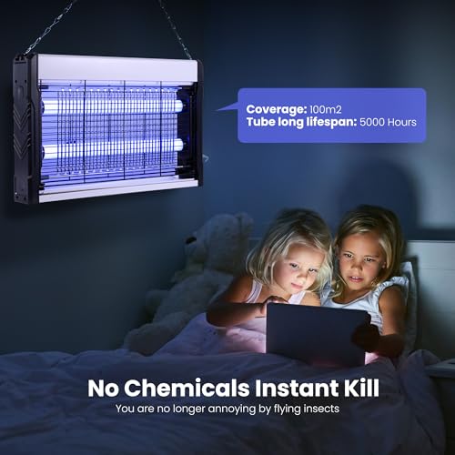 Lampada Antizanzare, Fly Zapper Da 3200 V, Insetticida Elettronico E Antimosche Per Giardini Domestici E Cucine Commerciali - 3