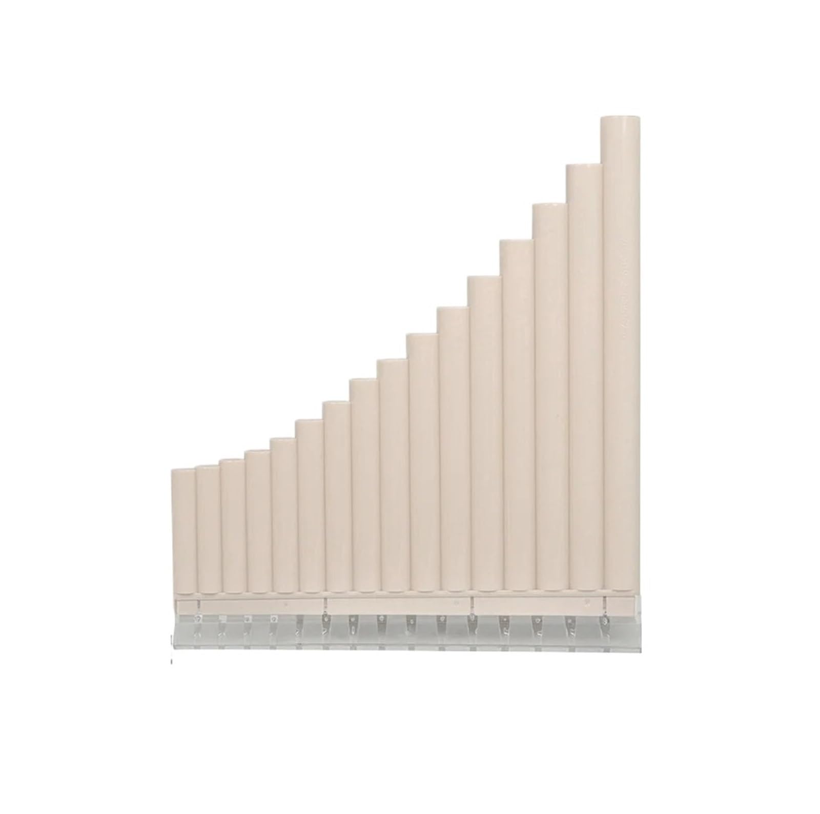 Flauto Di Pan Mini Flauto di Pan Strumento musicale a 16 tubi for principianti portatile for flauto a fiato Mini in plastica(Beige)