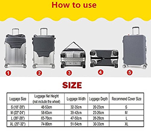 Miniatura 6 de Ouli Store Cubierta De Equipaje Funda De Maleta 18-32 Pulgadas De Fibra De Carbón De Bambú Cubierta De Equipaje Equipaje De Viaje Protectora Paisaje Europeo, S- Equipaje De 18-21 Pulgadas