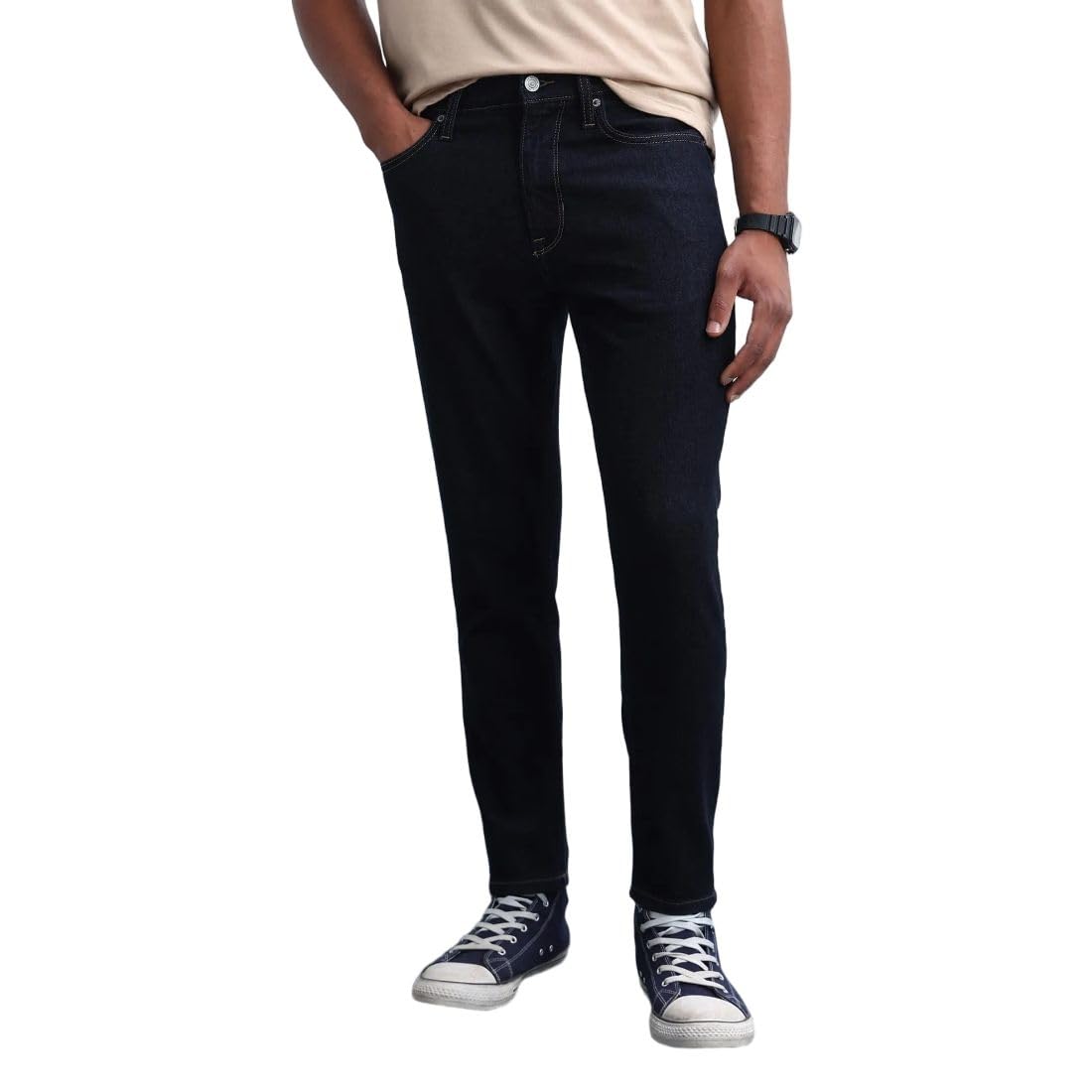 flying machine Men's Relaxed Tapered Fit Jeans| Solid | Mid Rise | Stretchable | Jeans for Man-picture-23