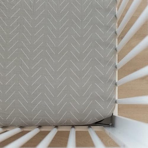 Desert Sage Muslin Crib Sheet By Mebie Baby, Soft And Breathable Bed Sheets For Babies, Modern Neutral Bedding For Cribs, Standard Crib Mattress Fitted Sheet, Great For Boy Or Girl Room Or Nursery #TOP11