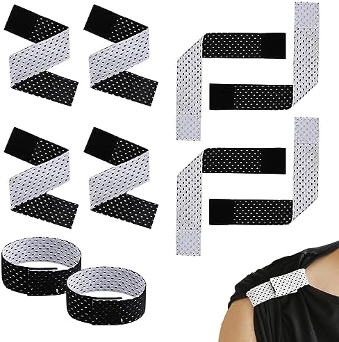 zxbaers Jersey Sleeve Bands, 4 Pairs Softball, Baseball, Soccer Sleeve Holders with Hook and Loop Fasteners, Nylon Sleeve Straps for Athletes