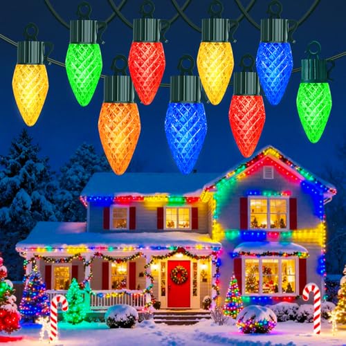kolpop C9 LED Christmas Lights Outdoor, 84FT String Lights with