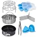 Instapot Accessory Set For 5, 6 Qt 8 Quart Instant-Pot Electric Pressure Cooker [7 Pieces] Steamer Basket, Springform Pan, 2 Layer Egg Rack, Eggbites Mold, Bowl Clip, Silicone Oven Mitts & Food Tongs
