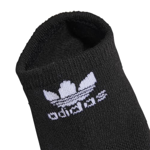 Meias infantis Adidas Originals – Meninos/Meninas Trefoil invisíveis (6 pares), White/ Black Black/