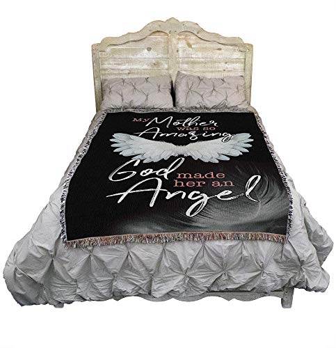 My Mother Was So Amazing God Made Her An Angel Blanket - Sympathy Bereavement Gift Tapestry Throw Woven From Cotton - Made In The Usa (72X54) #TOP1