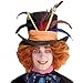 Cappello cappellaio matto con piume Alice in wonderland