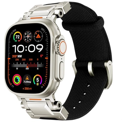 Bracelet titane Apple Watch Ultra 49mm, l'élégance magnétique pure
