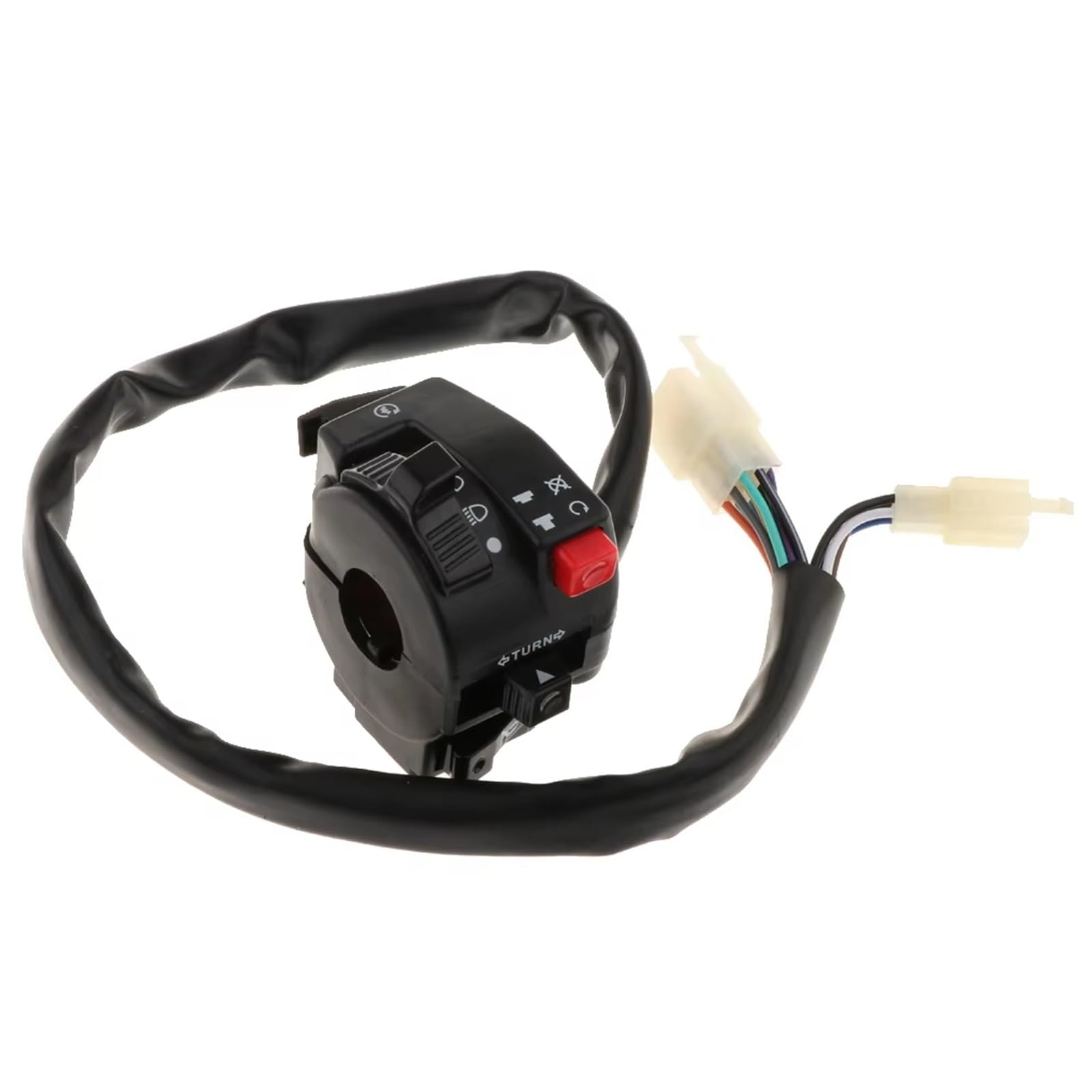 Interruptor 22 Mm para Motocicleta ATV Interruptor Izquierdo Luz Arranque Botón Estrangulación Interruptor Manillar Izquierdo para ATV 50-125cc Interruptor Momentáneo botón Arranque para Moto
