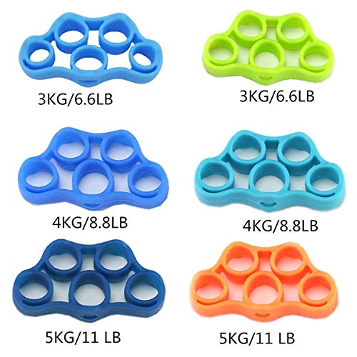KINGSOO Hand Grip Strengthener Finger Stretcher Strength Trainer for Forearm Exercise/Guitar Finger Strengtheners/Rock