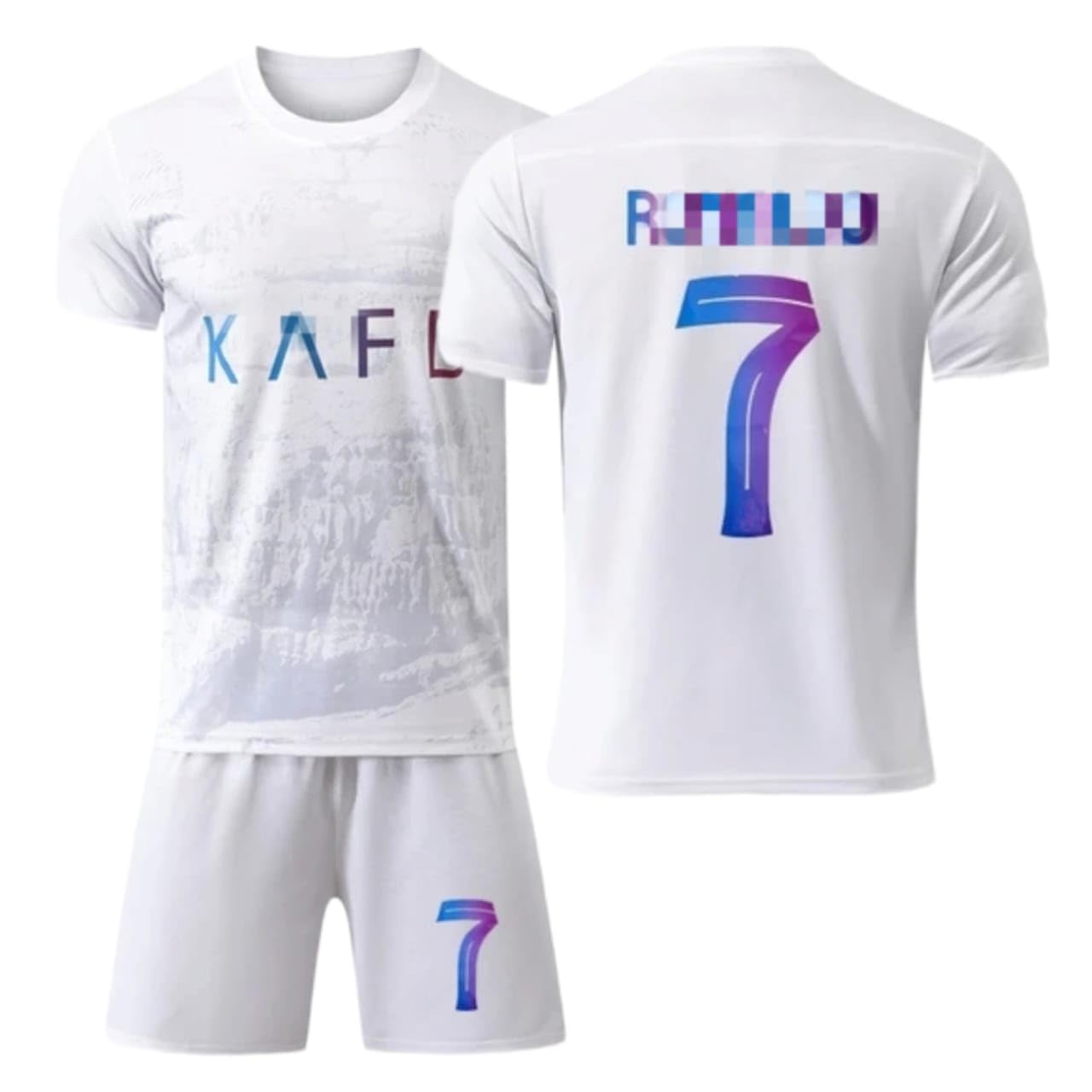 UX MACHNo 7 New Al Nassr Away jersey Style No #7 Inspired Football Jersey. Fans Made Football Kit. New No #7 Inspired kit with Shorts/Kids and Youth Size.