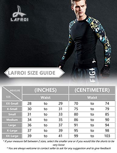 LAFROI Mens MMA Cross Training Boxing Shorts Trunks Fight Wear with Drawstring and Pocket-QJK01