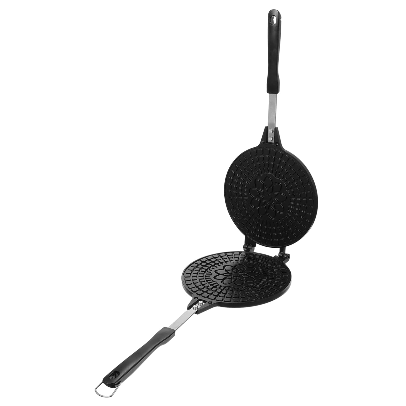 ABOOFAN Tegamino per Involtini di Uova Antiaderente Nero in Abs e Lega di Alluminio Multi-funzione per Involtini di Uova e Coni Gelato per Bbq e Feste in Giardino
