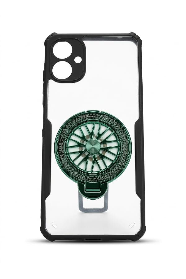 TECHSAGE Phone Stand and Spinner with Full Protection and Fast Roller Spinner, Universal Case, Works on Any Phone, Very Good Grip and Stand for Smartphones, Pack of 1 (Green)-image-40
