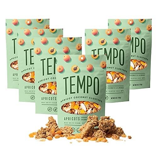 TEMPO GRANOLA Granola orgánica de albaricoque y coco y almendras (paquete de 6) avena orgánica sin gluten, alta en proteĂnas, baja en azĂşcar, TEMPO GRANOLA Granola orgánica de albaricoque y coco y almendras (paquete de 6) avena orgánica sin gluten, alta en proteĂnas, baja en azĂşcar,